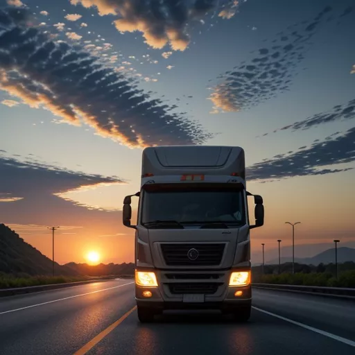Truck driver transporting goods