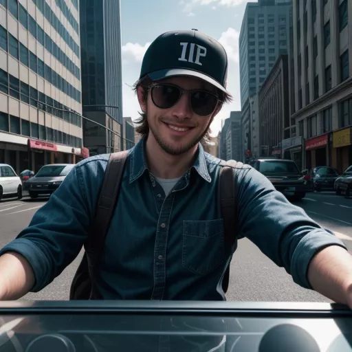 Transporter im Stadtverkehr