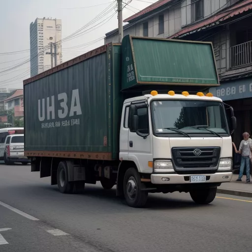 Lái Xe Tải Veam Trên Đường Phố