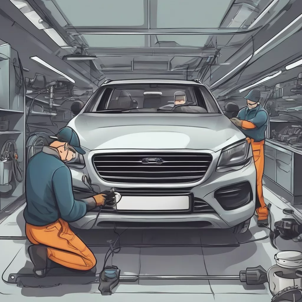 Backup camera installation in Hanoi