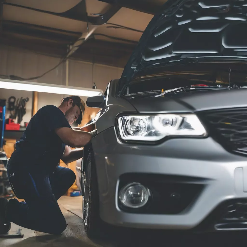 Pemasangan lampu mobil super terang