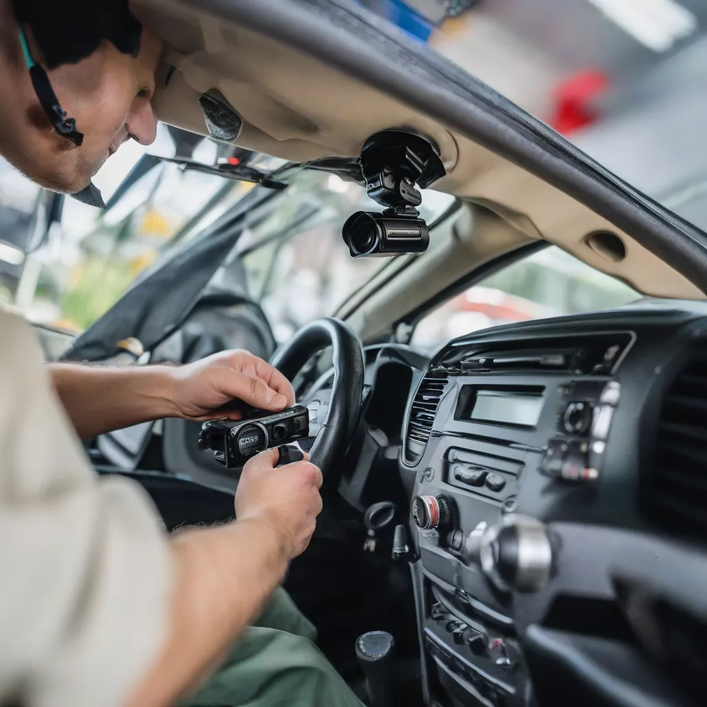 Dash cam installation