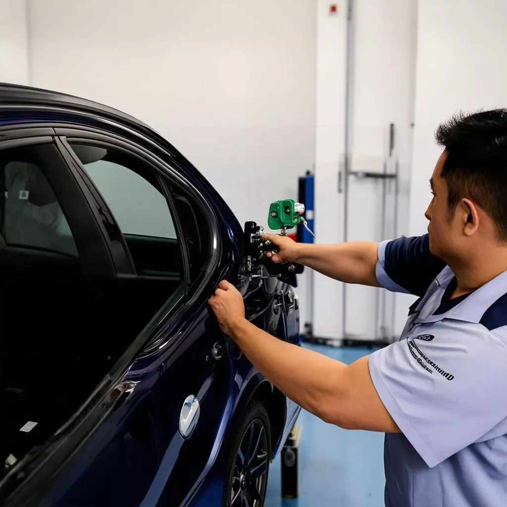 Lắp đặt cửa hít ô tô tại Hà Nội