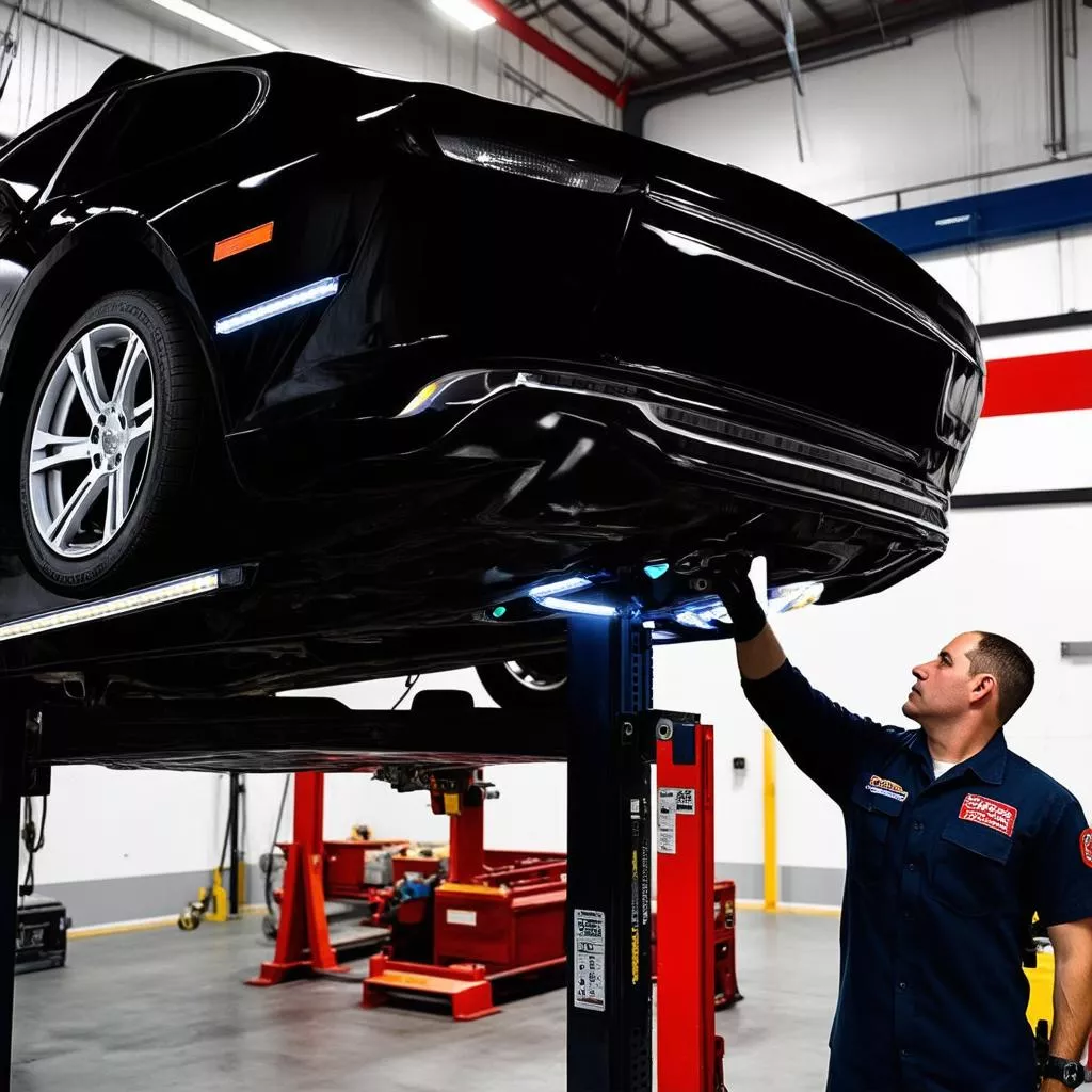 LED strip light installation on a truck