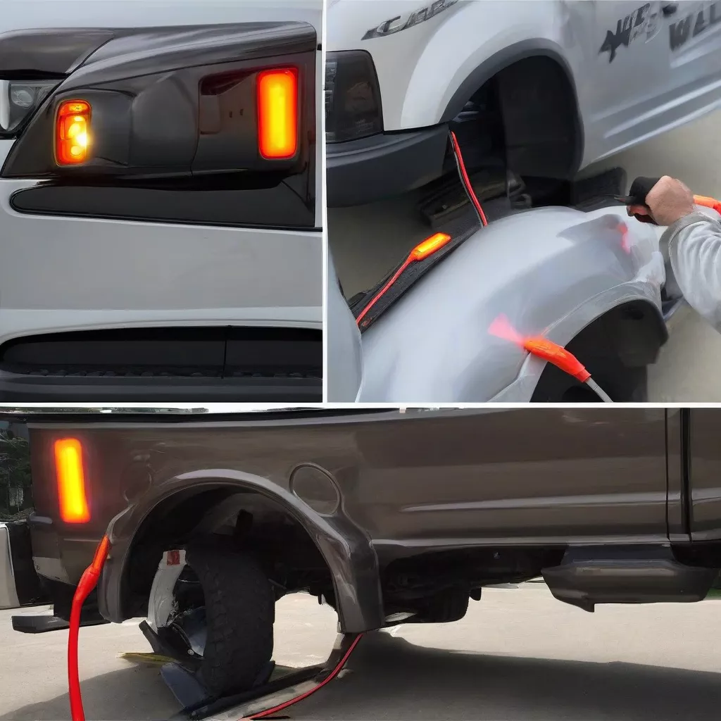 货车示廓灯安装图片