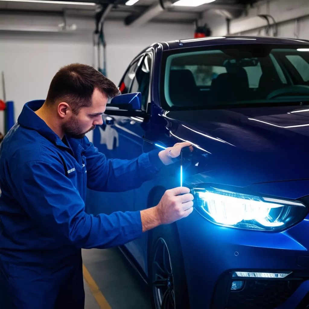 कार में लेज़र लाइट स्थापित करना