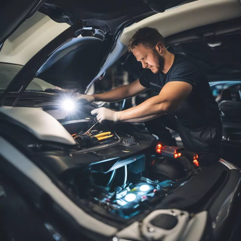 Installing car interior LED lights