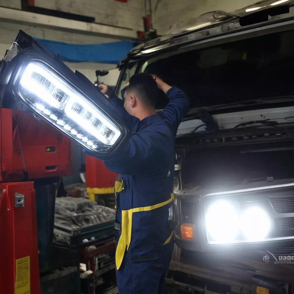 Lắp Đặt Đèn Xe Ô Tô Siêu Sáng Tại Hà Nội