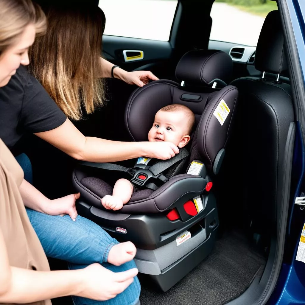 正确安装儿童汽车安全座椅
