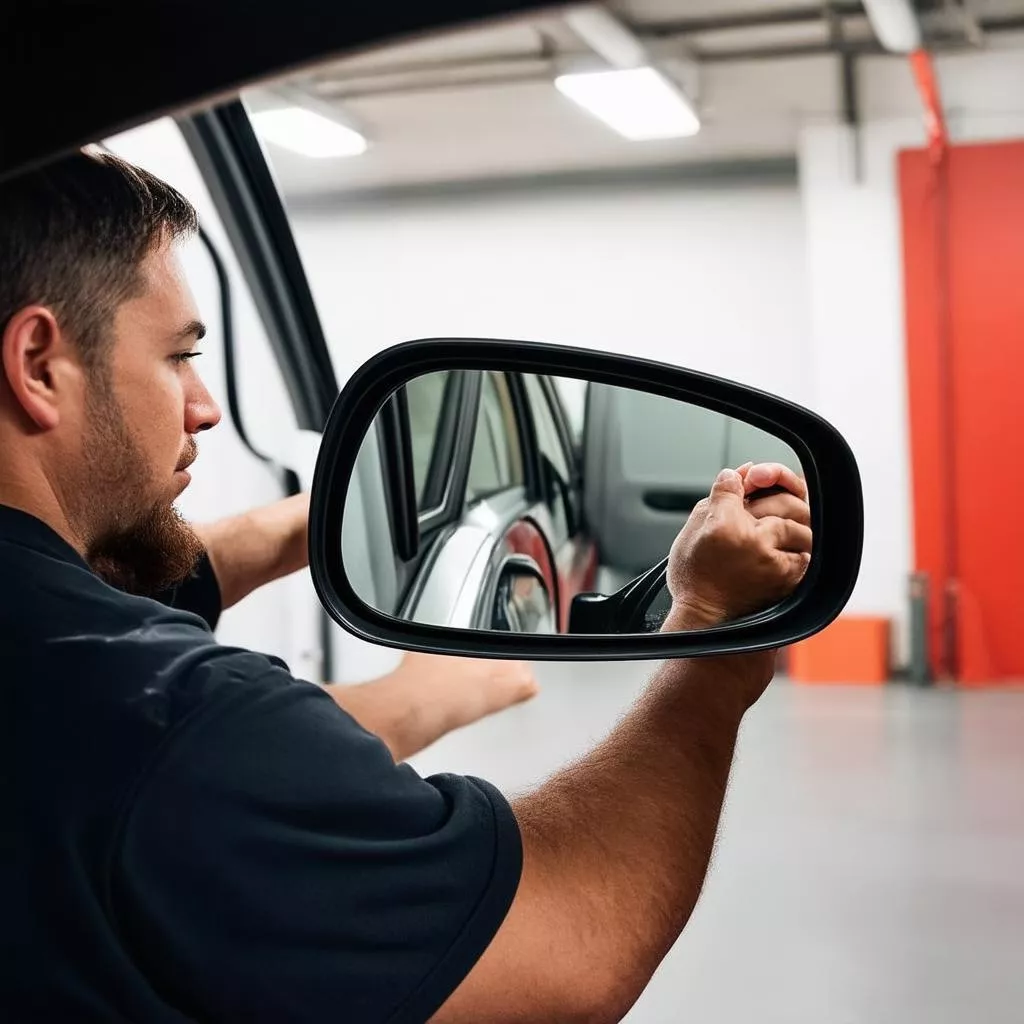 Installing a blind spot mirror