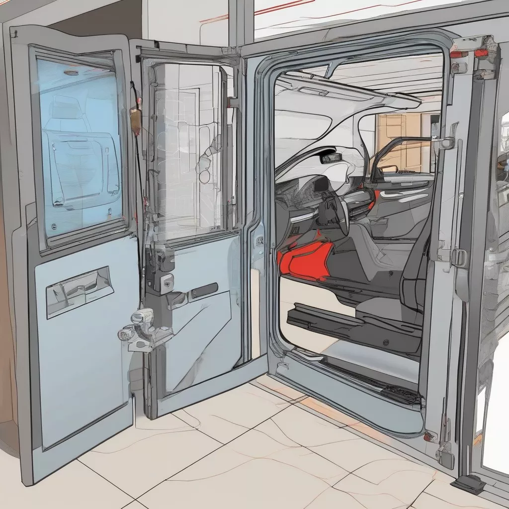 Lắp đặt hệ thống điều khiển đóng mở cửa ô tô