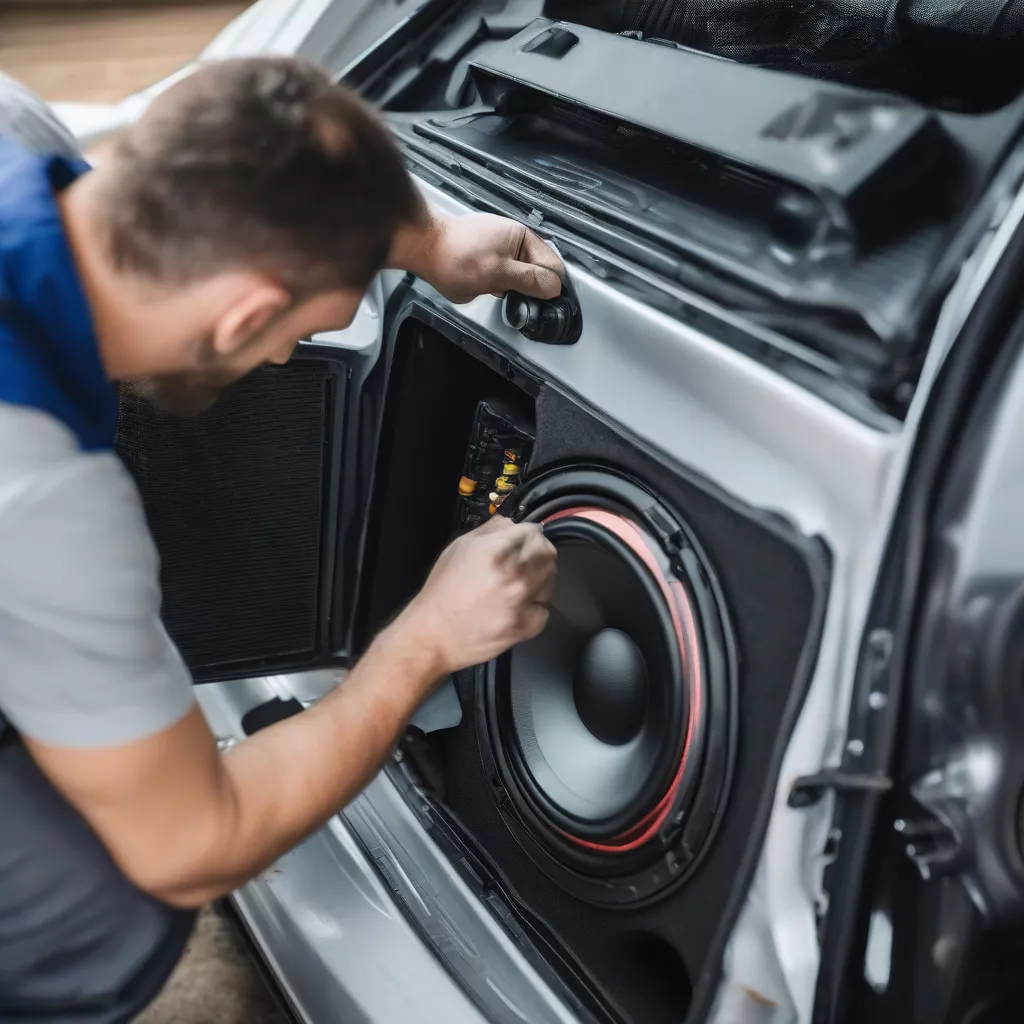 Lắp đặt loa ô tô tháo xe