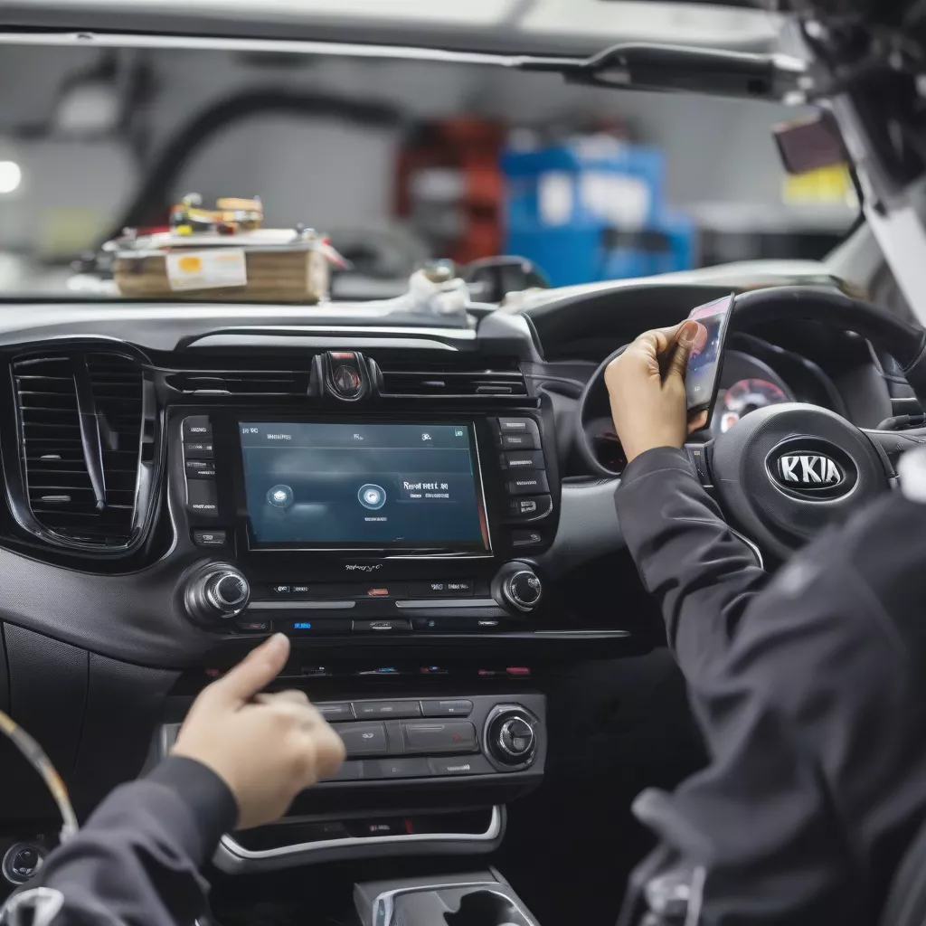 Lắp đặt màn hình Android Kia Morning