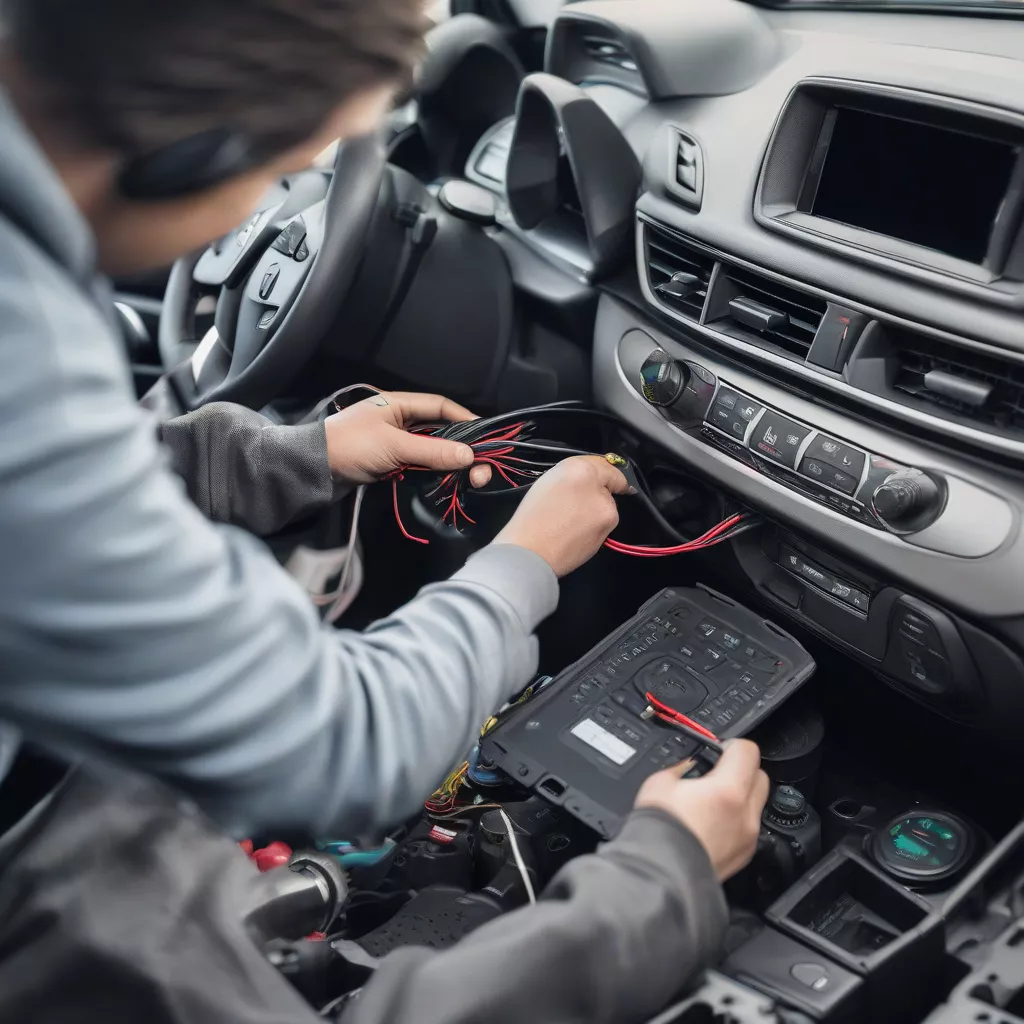 Installation eines Android Autoradios im Hyundai i10