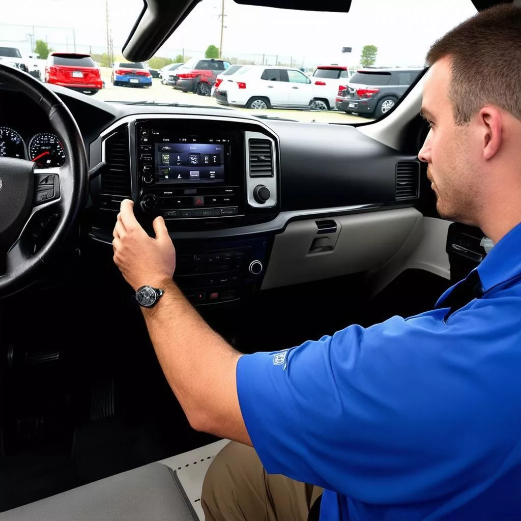 In-Car Entertainment System Installation at Xe Tai Ha Noi