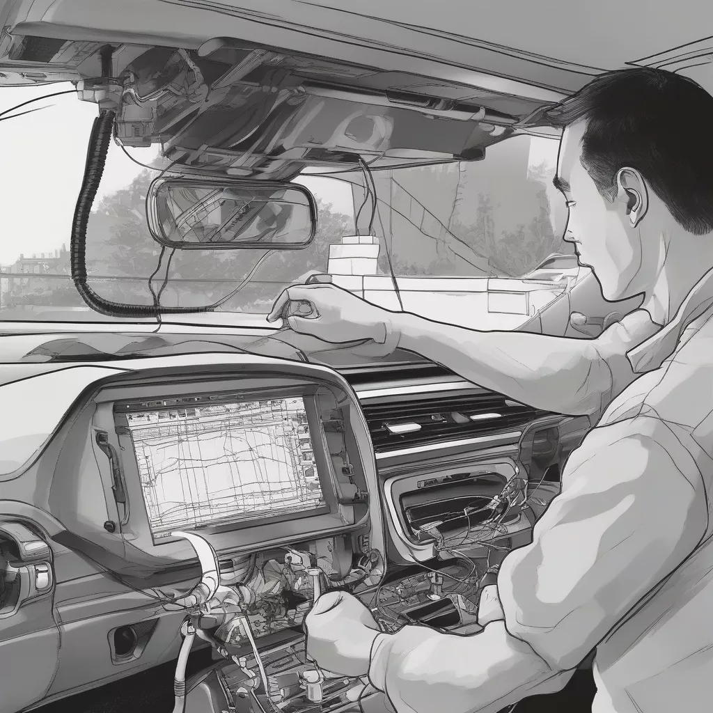 Installation d'un écran pour camion