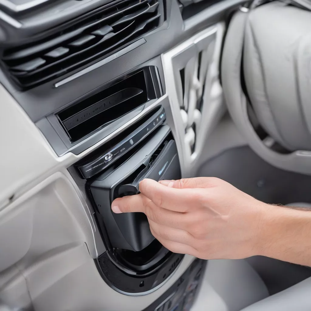 Installing a Panasonic car air purifier