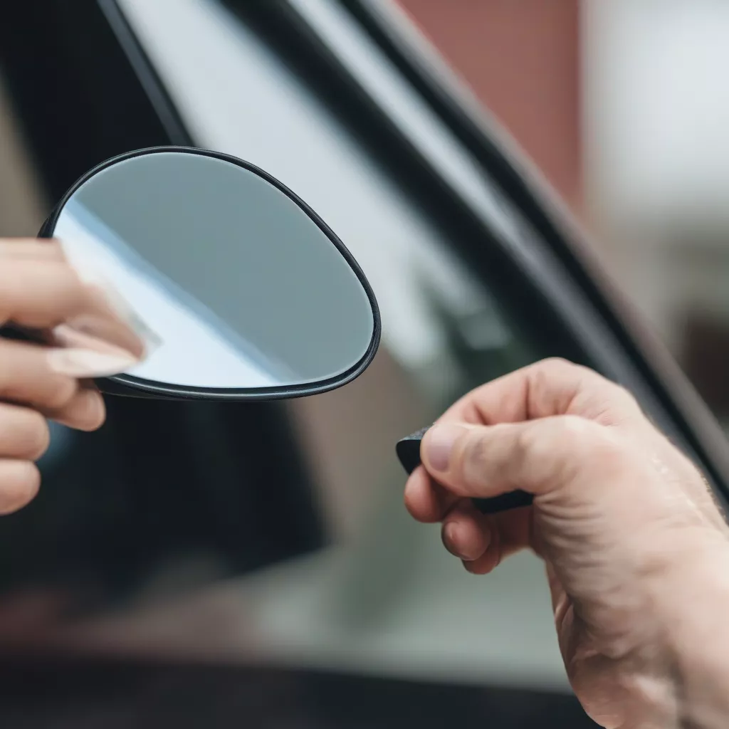 Installing car rearview mirror film