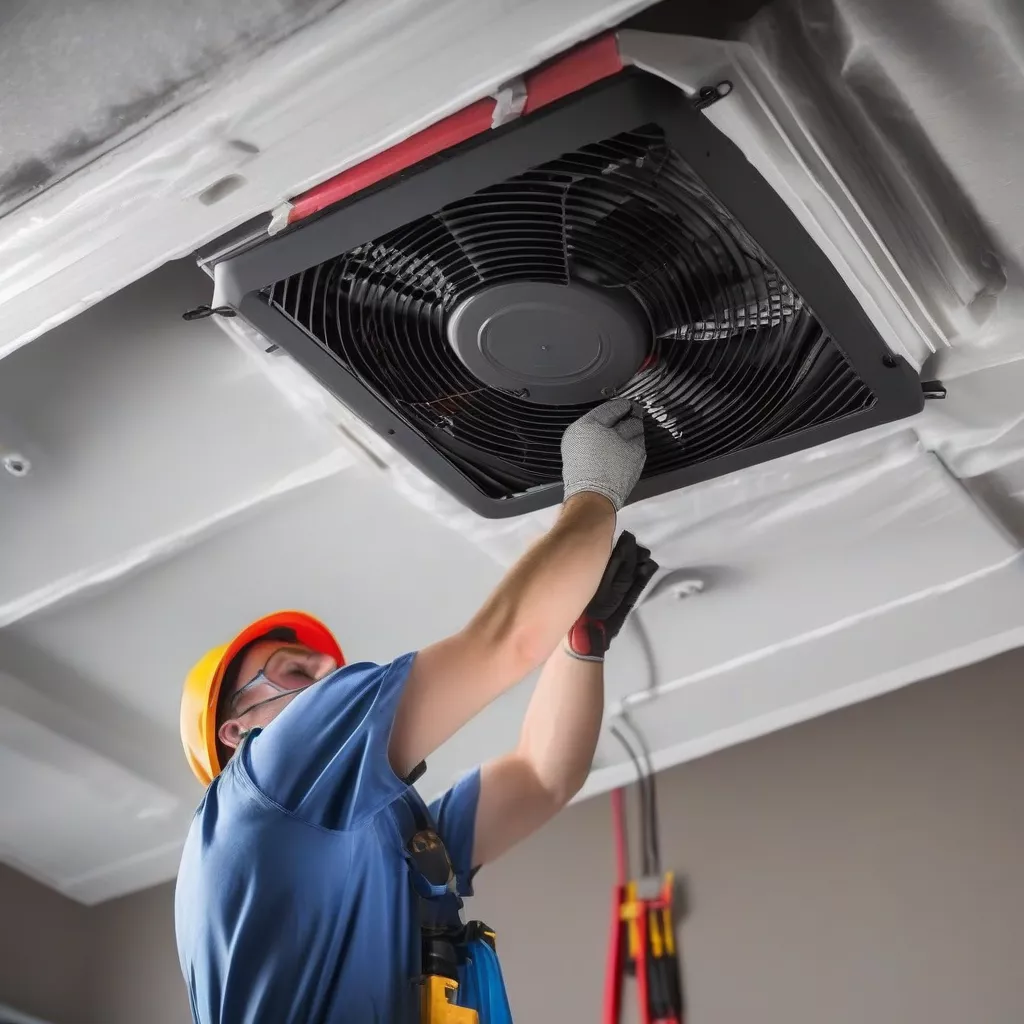 Car ventilation fan installation