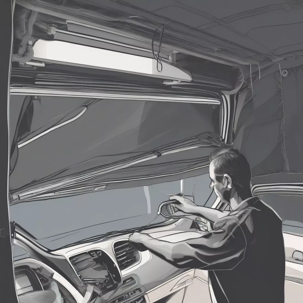 Lắp đặt rèm cửa ô tô tự động