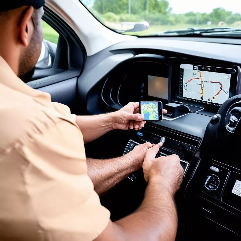 Installing a GPS tracker in a car