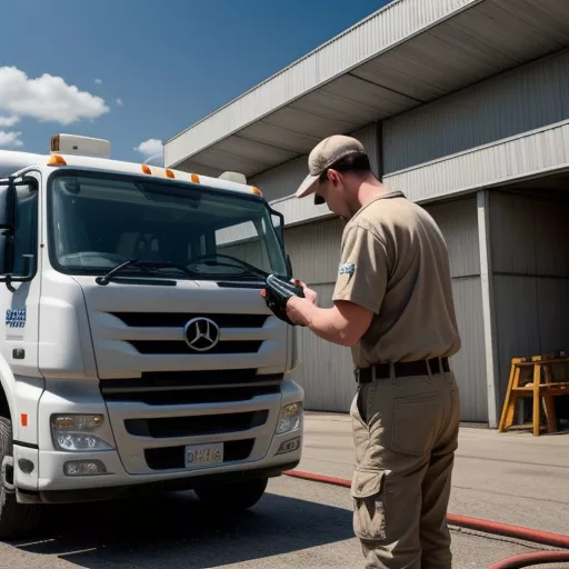 Installation d'un dispositif de péage automatique sur un camion