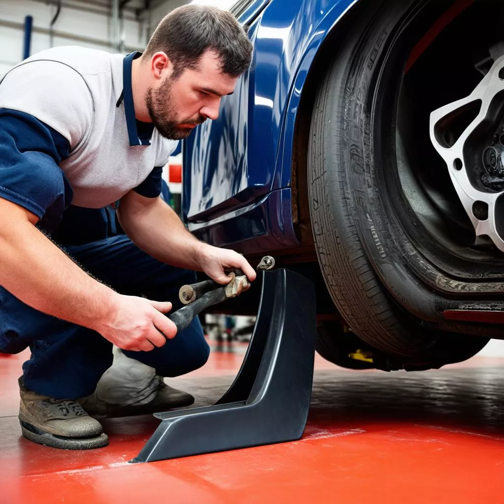 कार में मडगार्ड की पेशेवर स्थापना