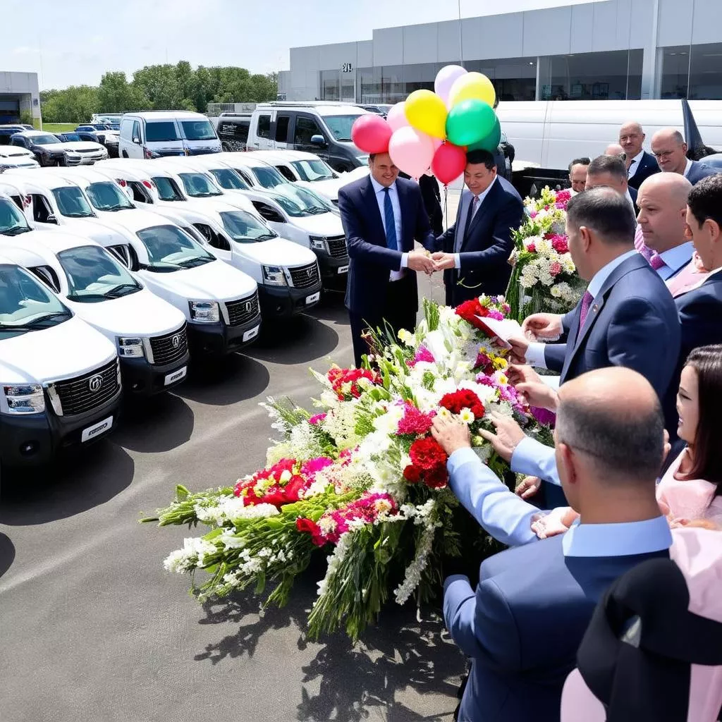 Lễ Bàn Giao Xe Ô Tô Tải: Niềm Vui Nhận Xe Mới & Vận May Trên Mọi Nẻo Đường