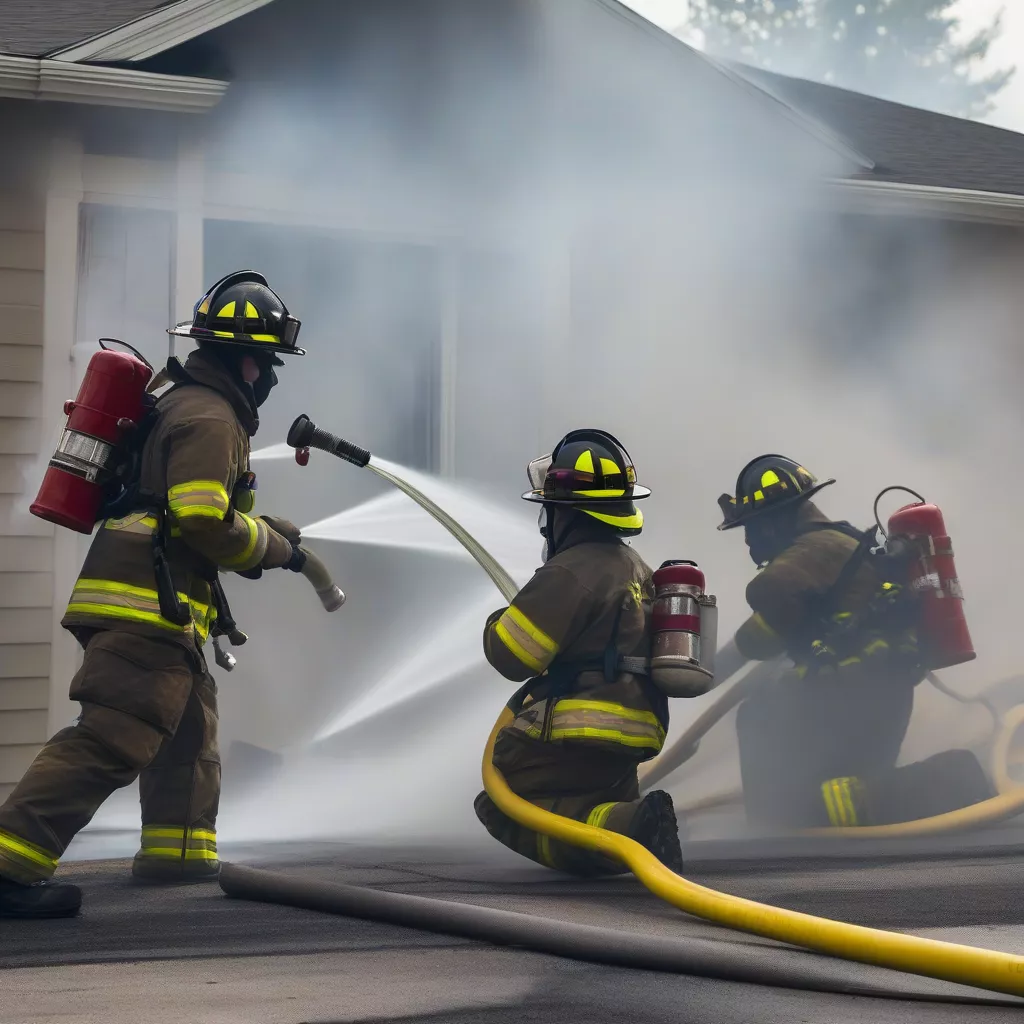 Lính cứu hỏa dập tắt đám cháy