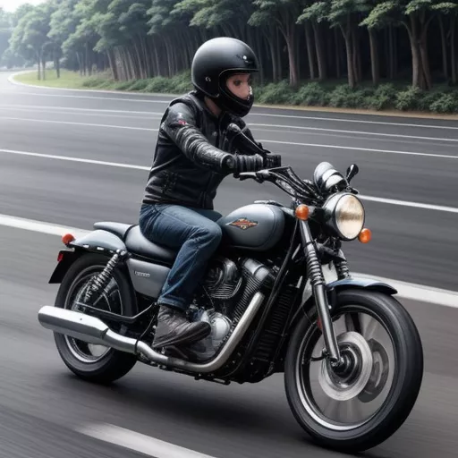 Gambar ilustrasi pelanggaran mengendarai sepeda motor tanpa SIM