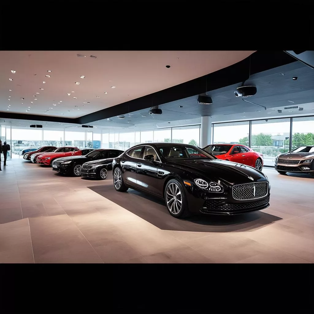 럭셔리 자동차 전시장