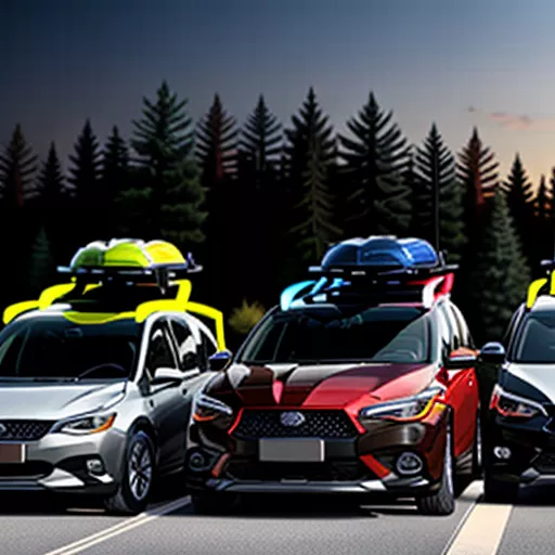 Cores do bagageiro de teto para carro