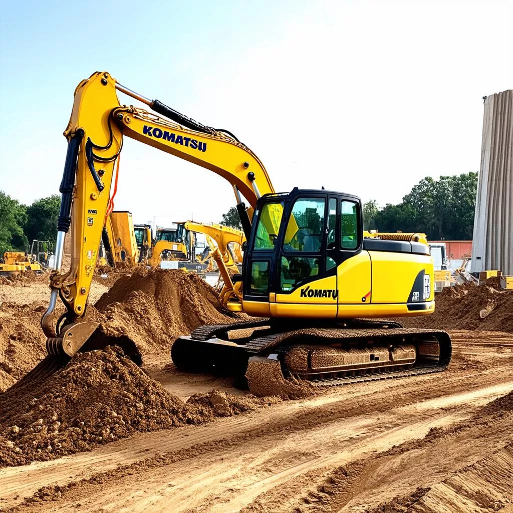 Máy Xúc Đất Ô Tô: "Vua Công Trường" Không Thể Thiếu Trong Xây Dựng