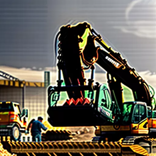 Hitachi 60 Excavator at a Construction Site