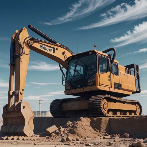 Máy xúc tại công trường