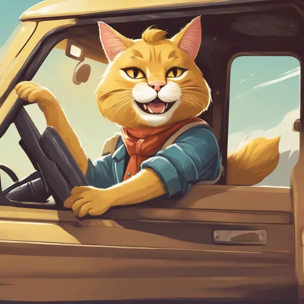 Mèo Thần Tài Trên Xe Tải