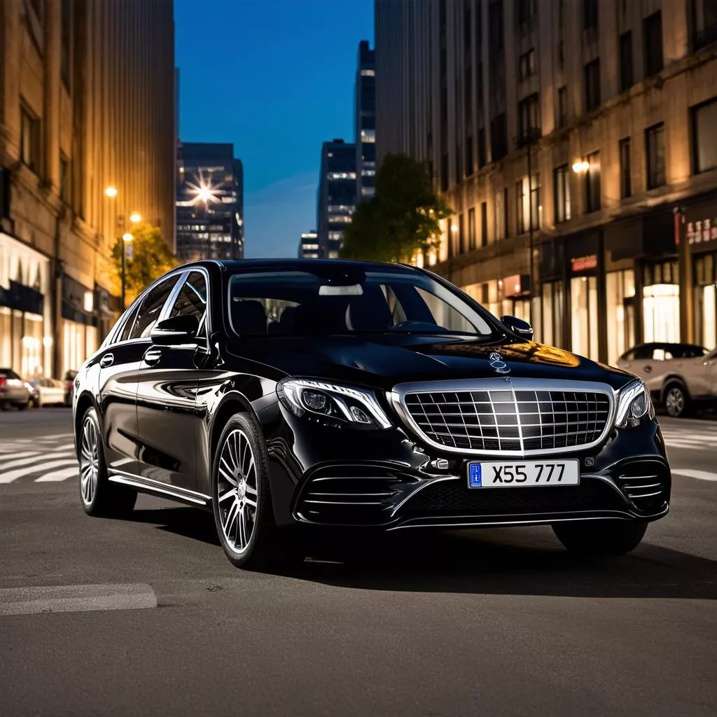 黒いメルセデス・ベンツSクラス