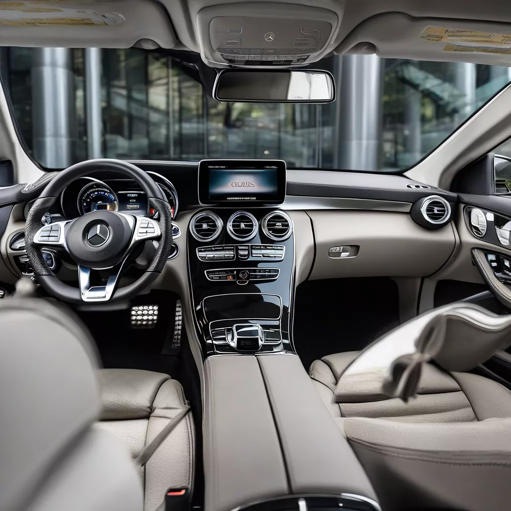 Mercedes C200 nội thất hiện đại