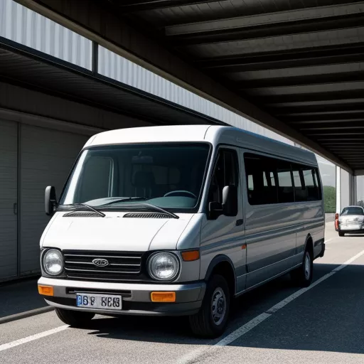 JAC Minibus in a garage
