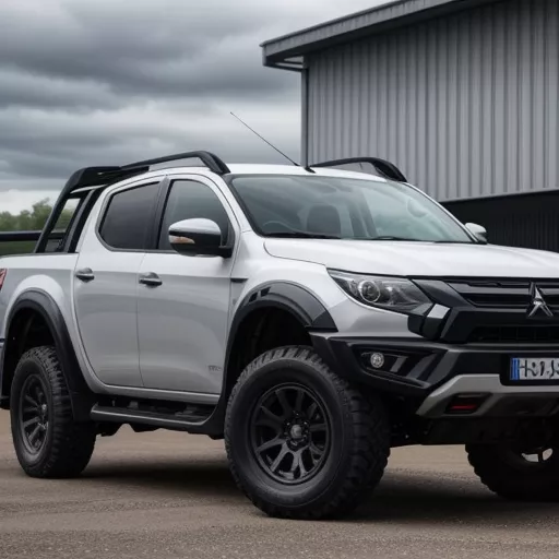 A Mitsubishi Triton modified with a sporty and powerful style.
