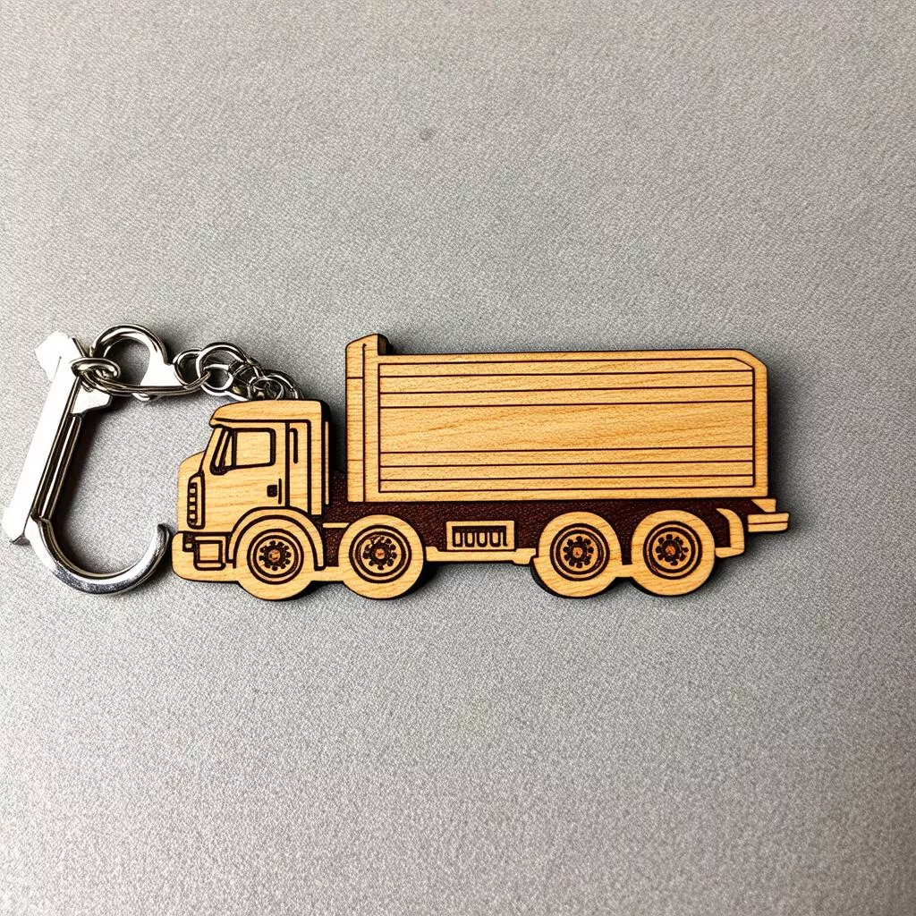 Móc khóa xe tải bằng gỗ