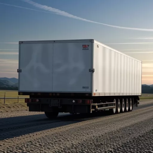 도로 위를 주행 중인 20피트 3축 무크