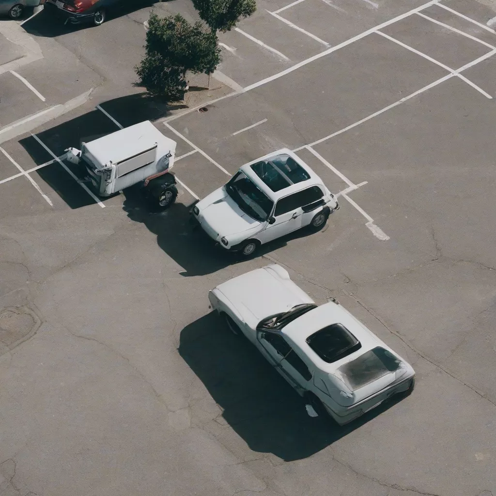 A car parked in a parking lot