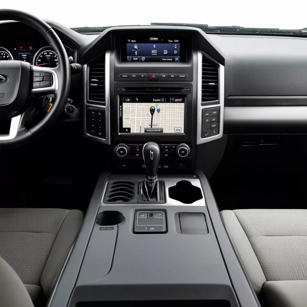 Truck with a Modern Car Stereo Installed