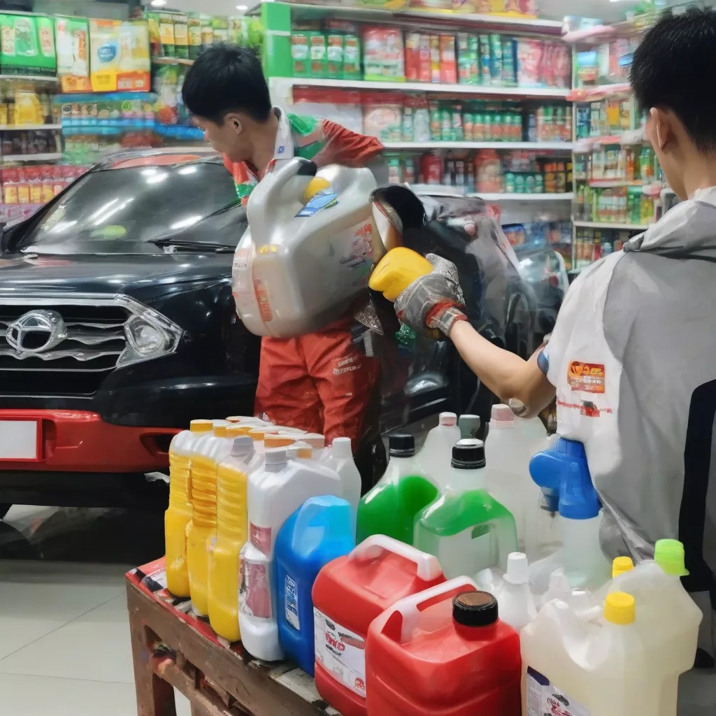 Buying Engine Coolant in Hanoi