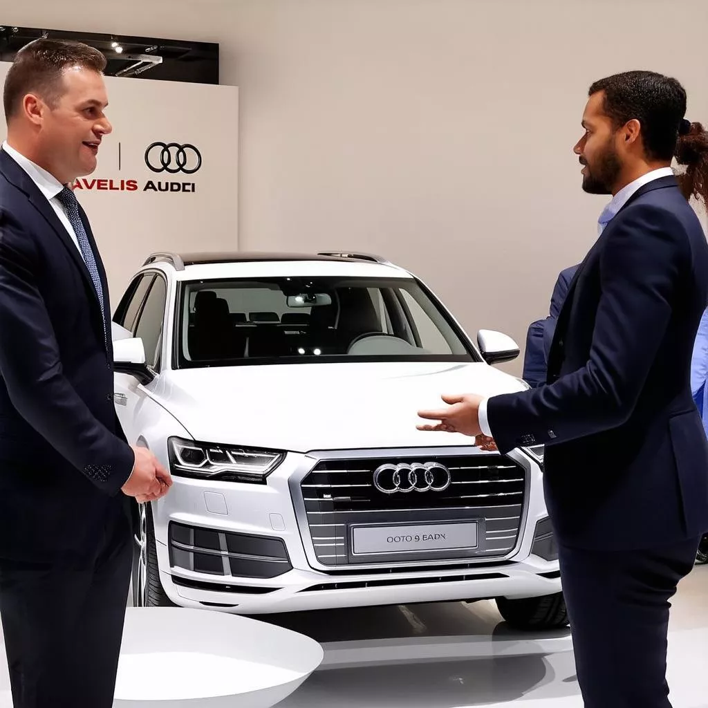 Customer Viewing an Audi Q7