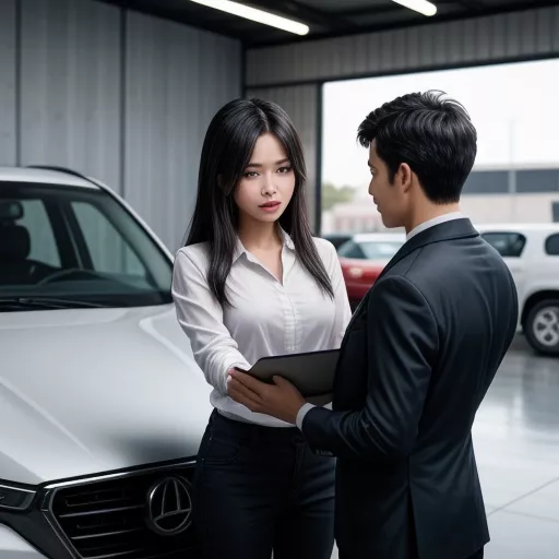 Foto einer Person, die einen Vertrag für den Ratenkauf eines Hoa Mai 1T25 Kipper LKW unterschreibt