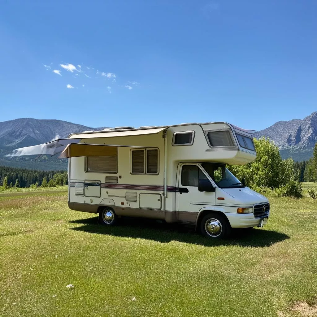 Ngôi nhà trên xe ô tô cổ điển