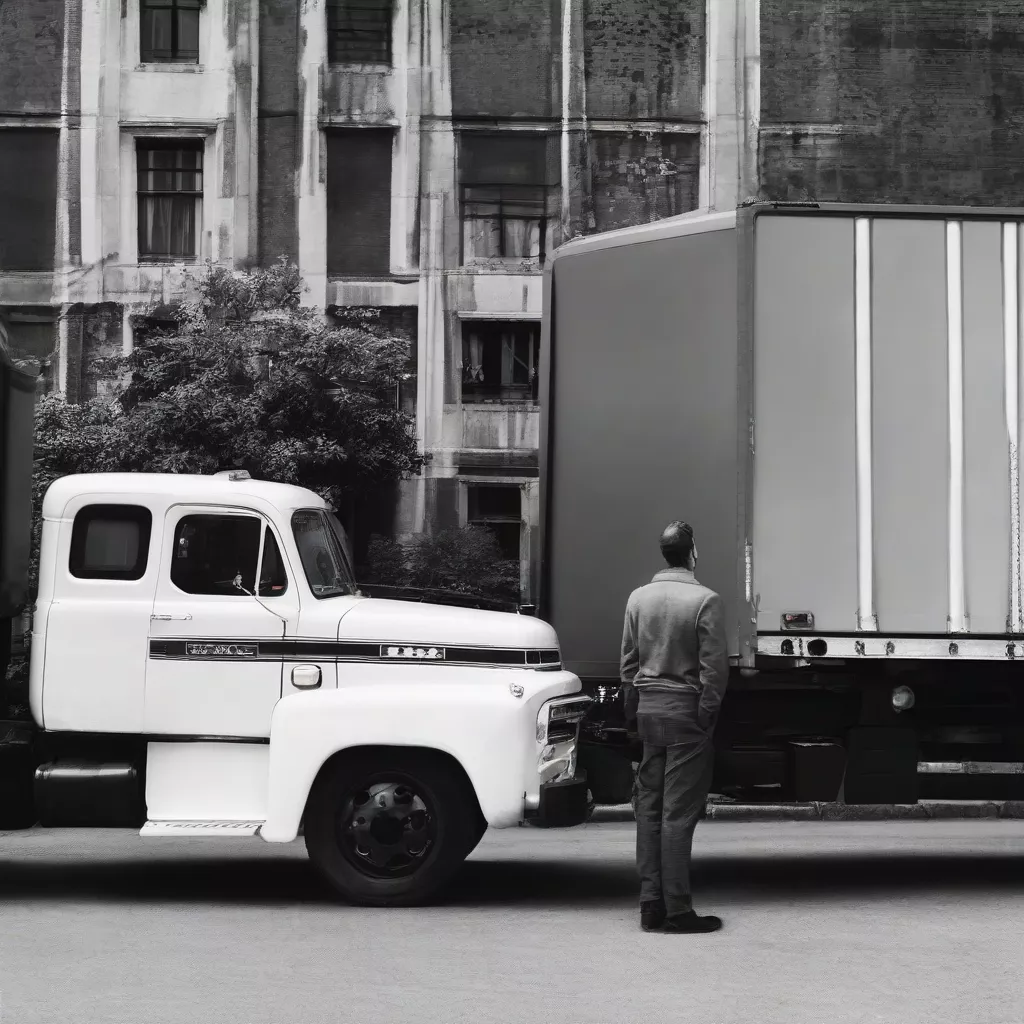 Man inspecting a truck