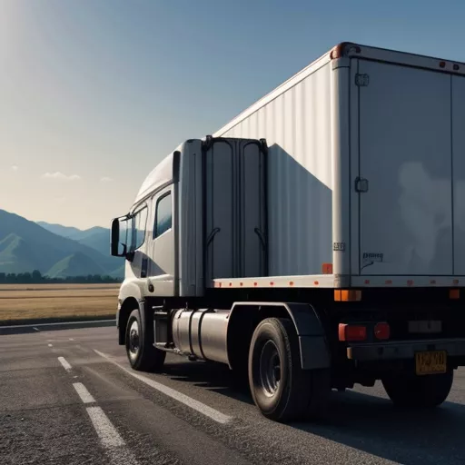 Truck driver inspecting cargo